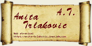 Anita Trlaković vizit kartica